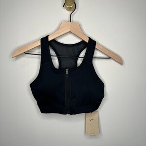Nike Black Zip-Front Sports Bra